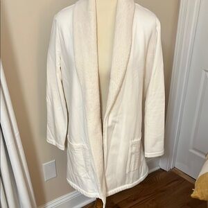 Eddie Bauer Cream Sweater with Shawl Collar-EUC